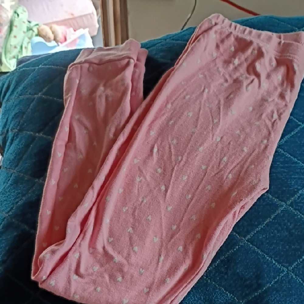 Carter's Soft Pink Leggings with Heart Pattern